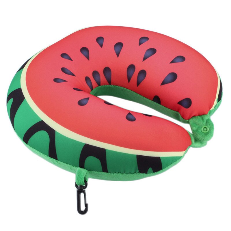 Fruit Printed U-Shaped Travel Pillow