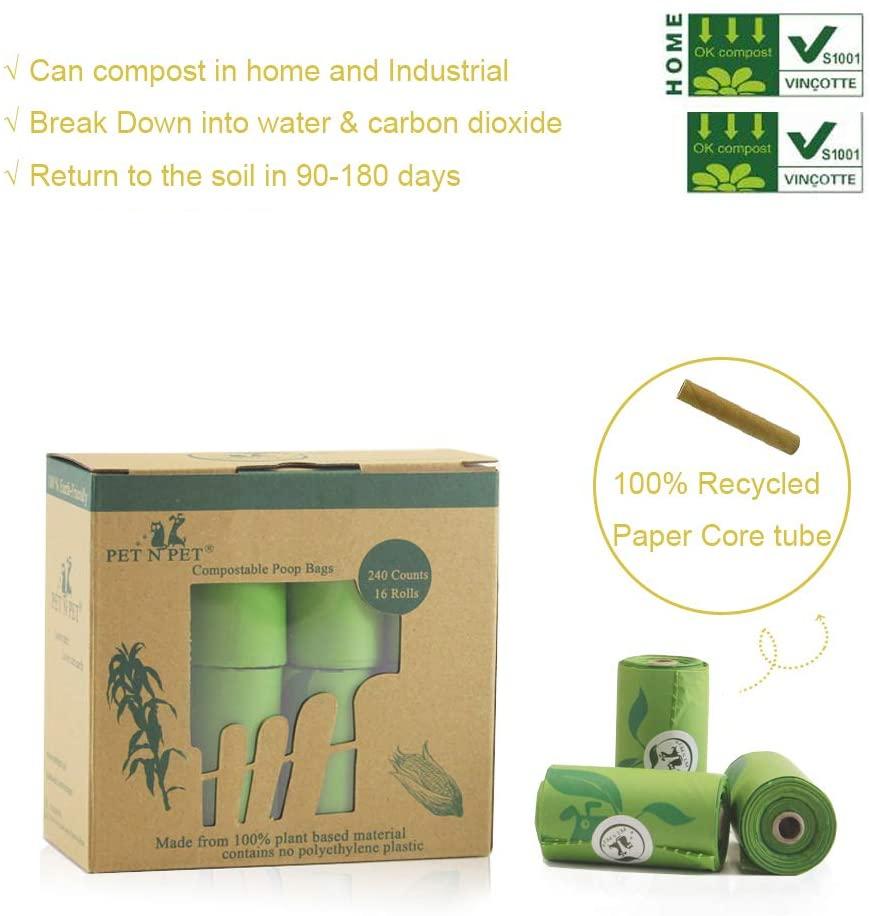 Eco-Friendly Green Dog Poop Bags