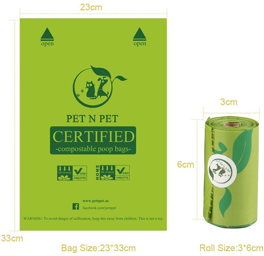 Eco-Friendly Green Dog Poop Bags