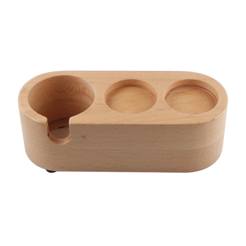 Manual Wooden Coffee Tamper Holder