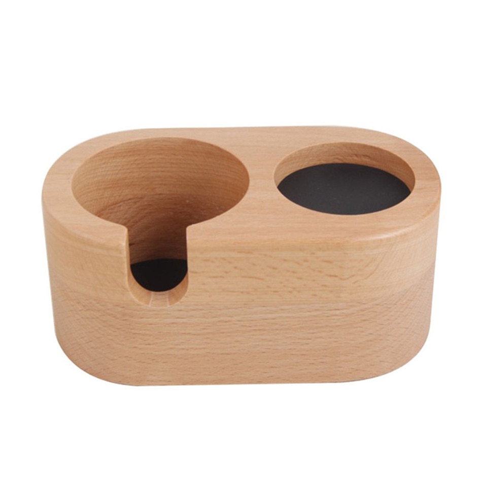 Manual Wooden Coffee Tamper Holder