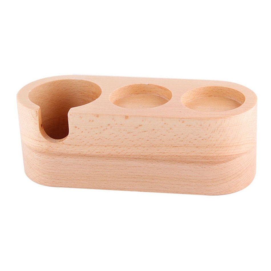 Manual Wooden Coffee Tamper Holder