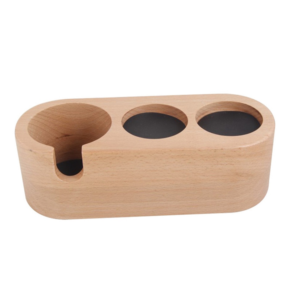 Manual Wooden Coffee Tamper Holder