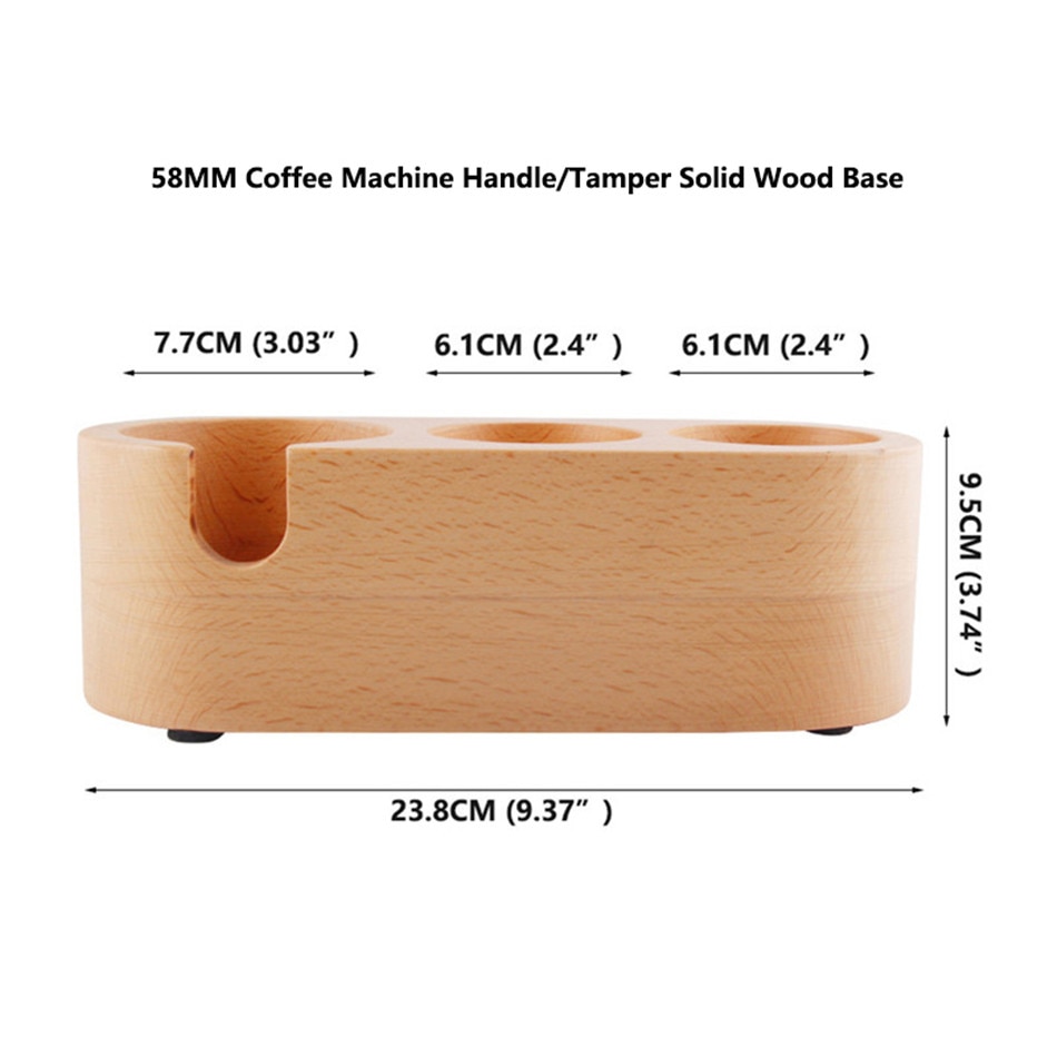 Manual Wooden Coffee Tamper Holder