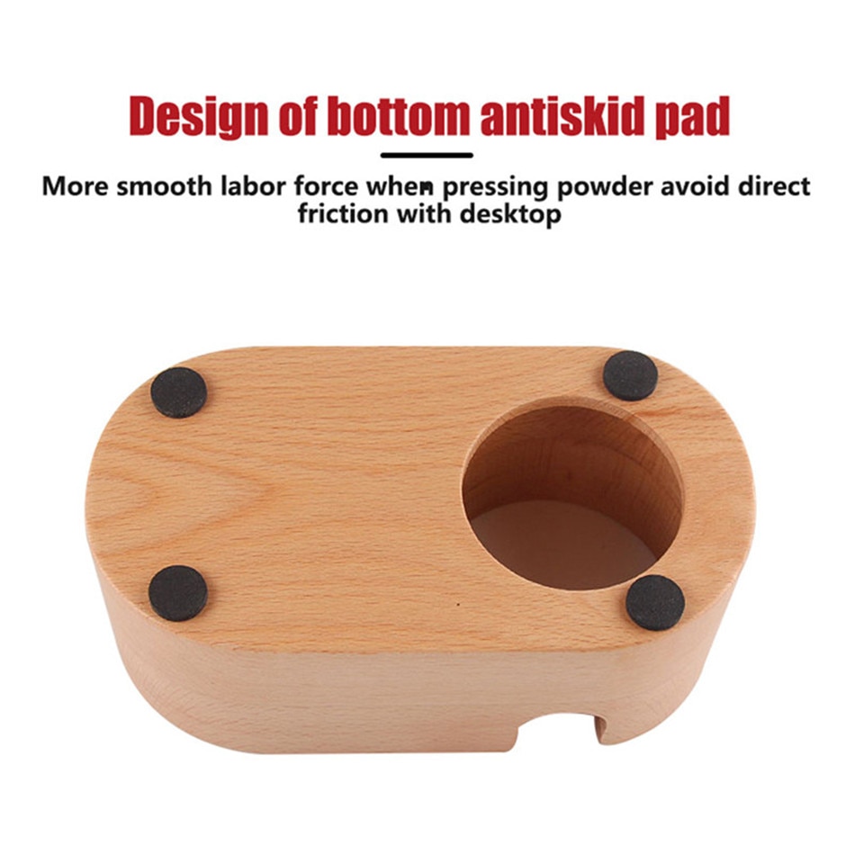 Manual Wooden Coffee Tamper Holder