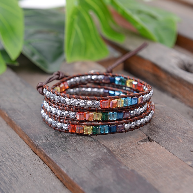 Women's Handmade Chakra Wrap Bracelet