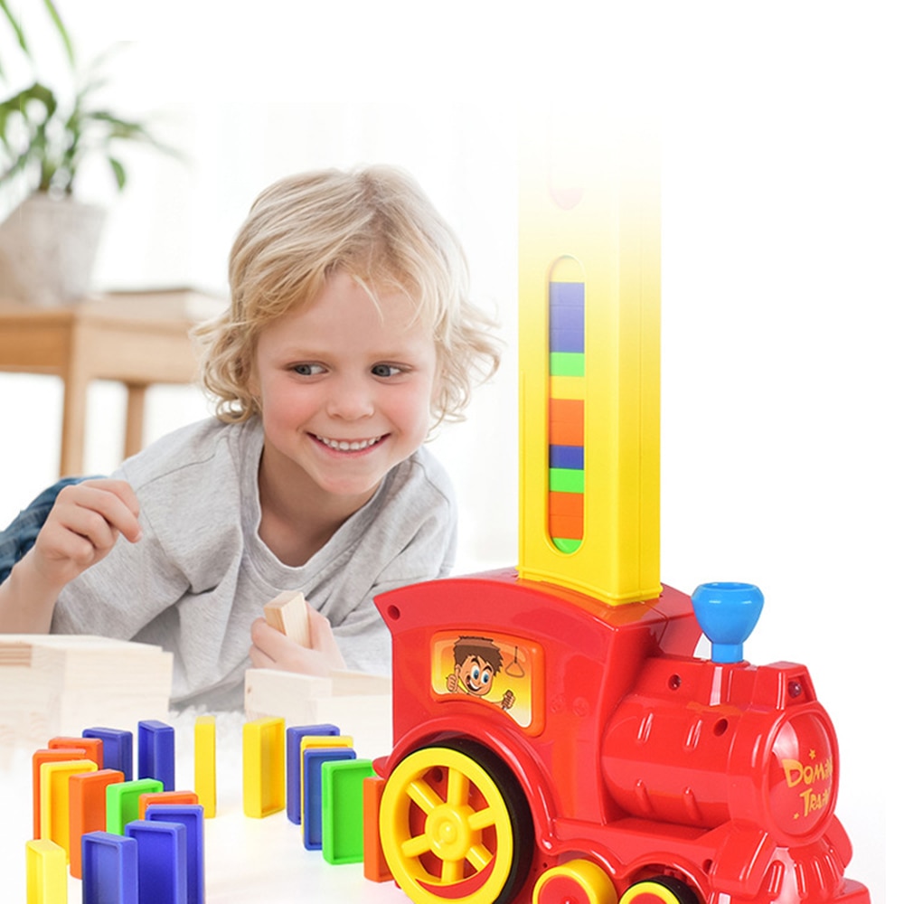 Automatic Train with Colorful Domino