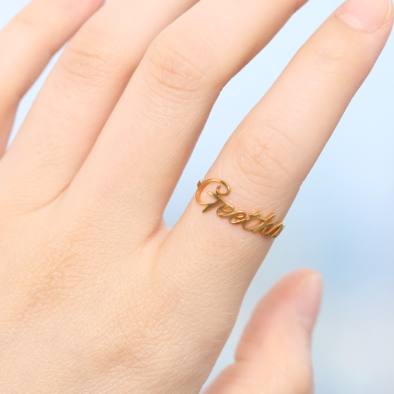 Custom Name Ring for Women