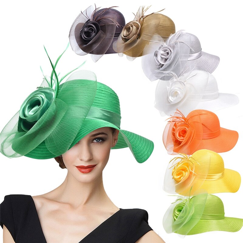 Women's Colorful Flower Patterned Floppy Hat