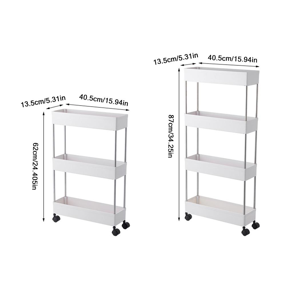 3/4 Layer Wheeled Shelf