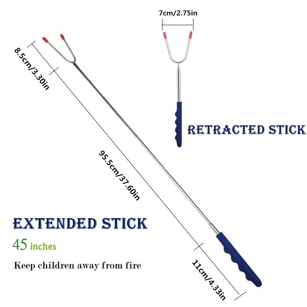 BBQ Roasting Sticks with Silicone Handle 5 pcs Set