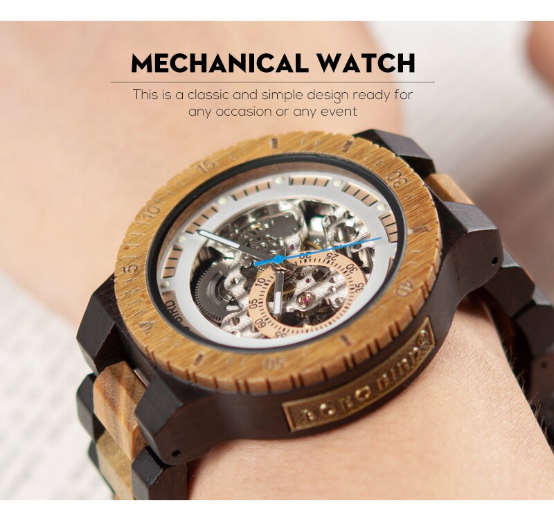 Men's Mechanical Wooden Watches