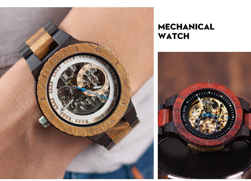 Men's Mechanical Wooden Watches