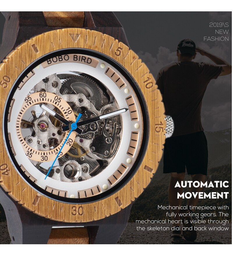 Men's Mechanical Wooden Watches