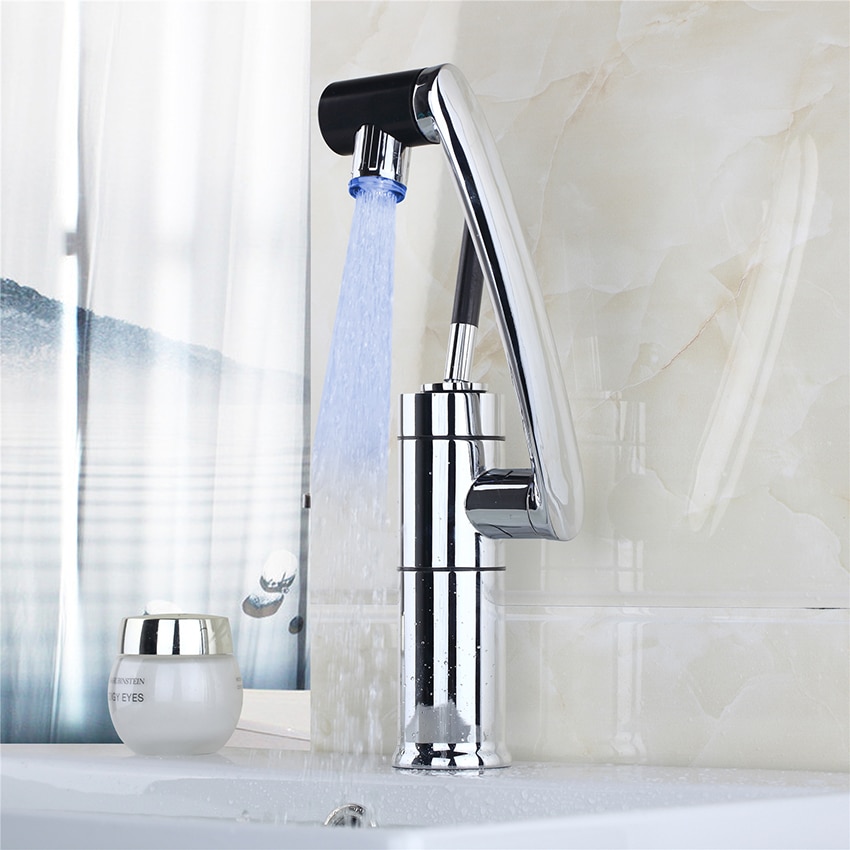 Temperature Sensor LED Bathroom Faucet