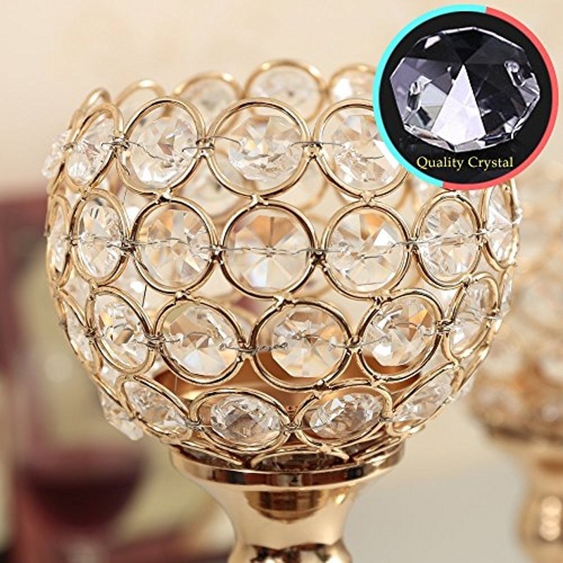 Luxury Crystal Candle Holder 2 Pcs Set