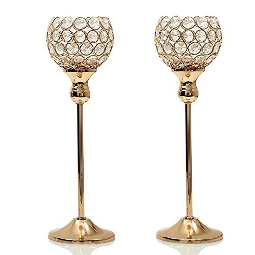 Luxury Crystal Candle Holder 2 Pcs Set