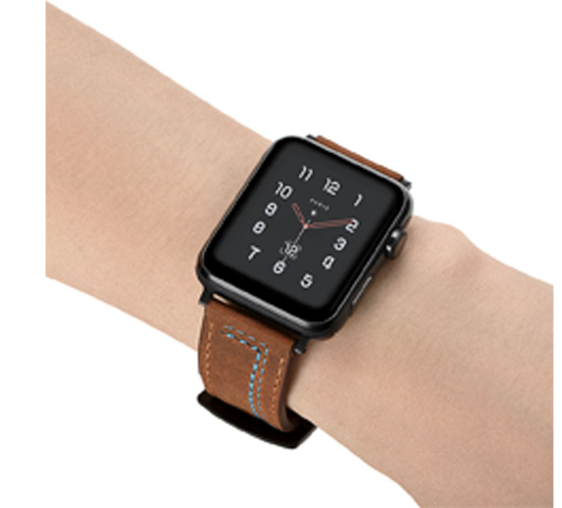 Stitched Leather Band for Apple Watch