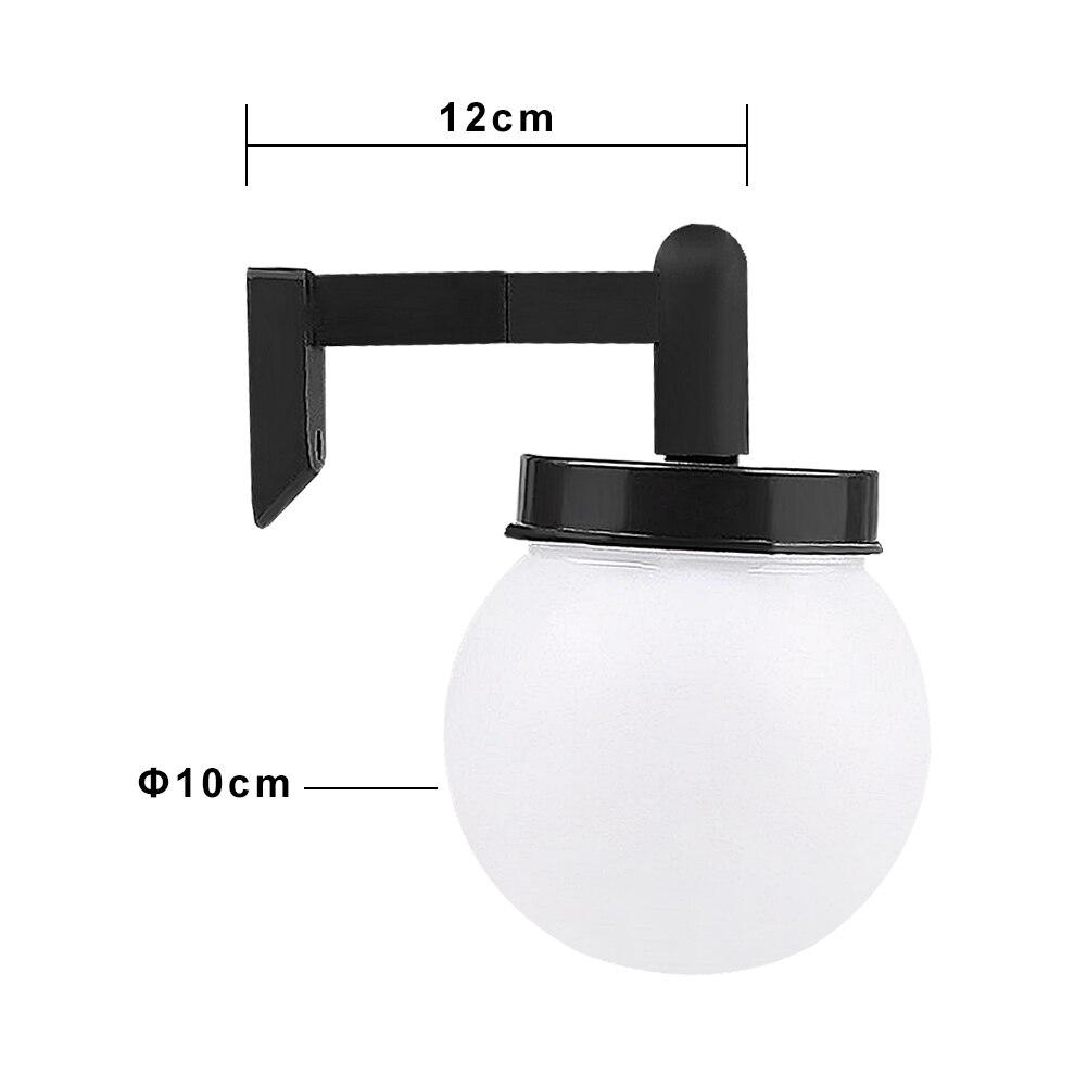 Outdoor Round Plastic Wall Lamp with LED Bulb