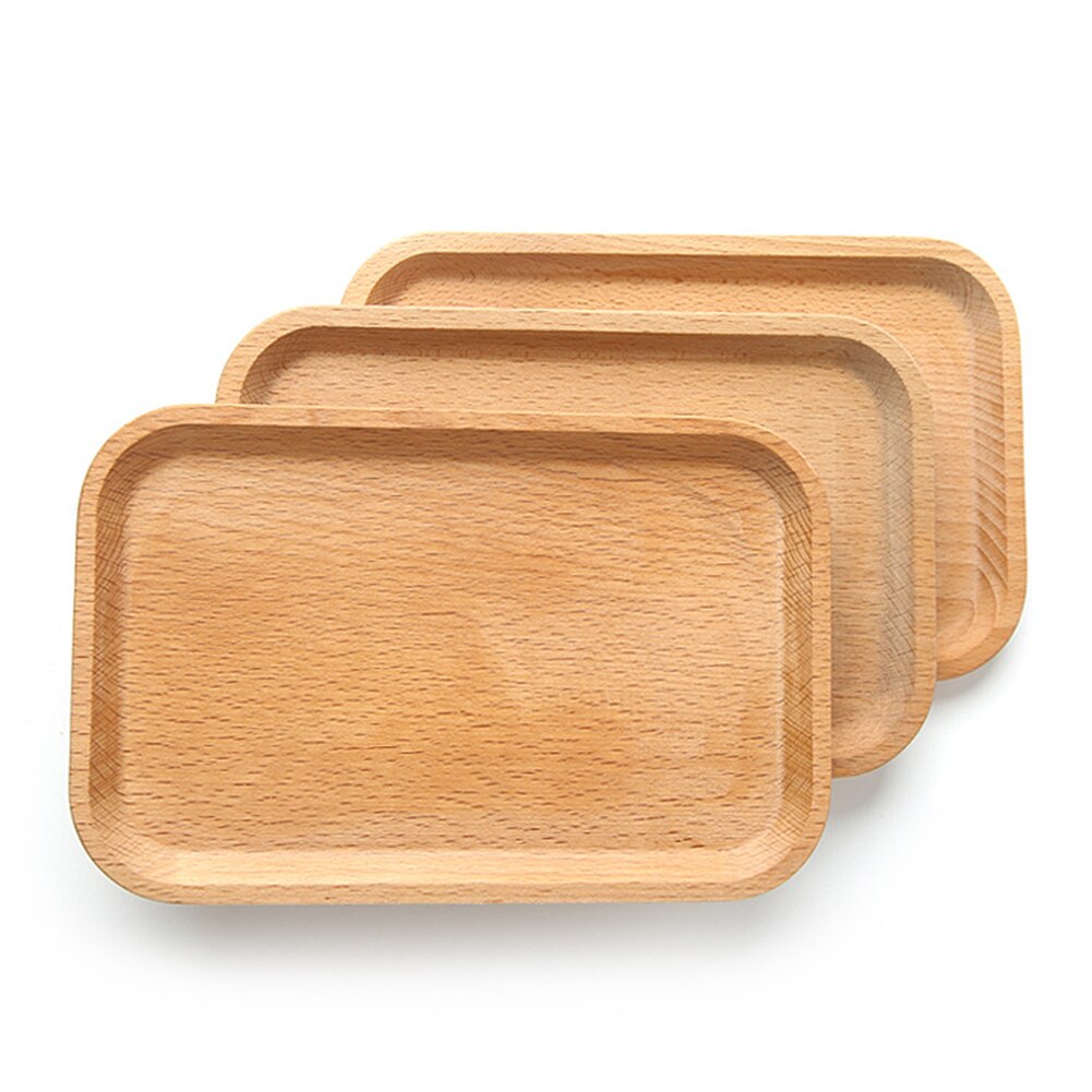 Natural Beech Wood Dinner Tray