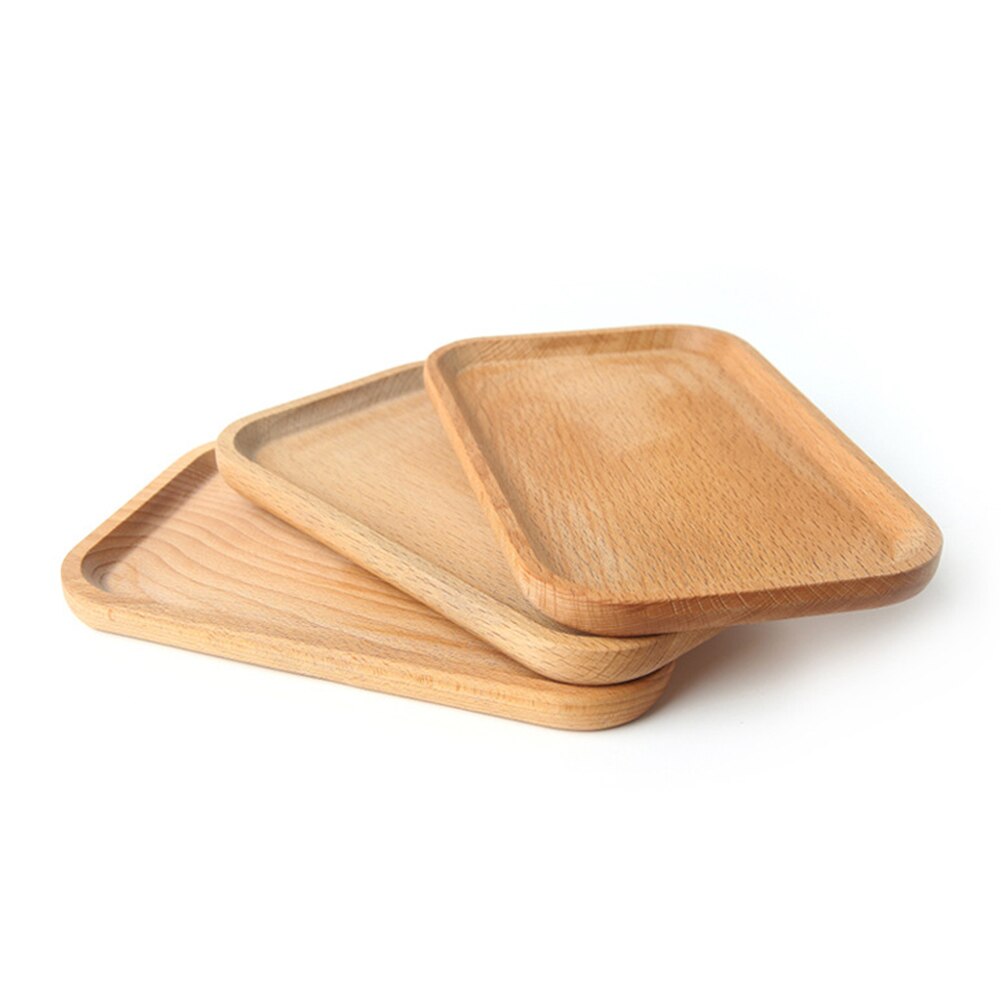 Natural Beech Wood Dinner Tray