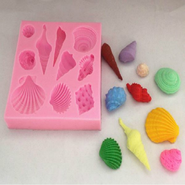 Cute Shell Shaped Eco-Friendly Silicone Cake Decoration Molds