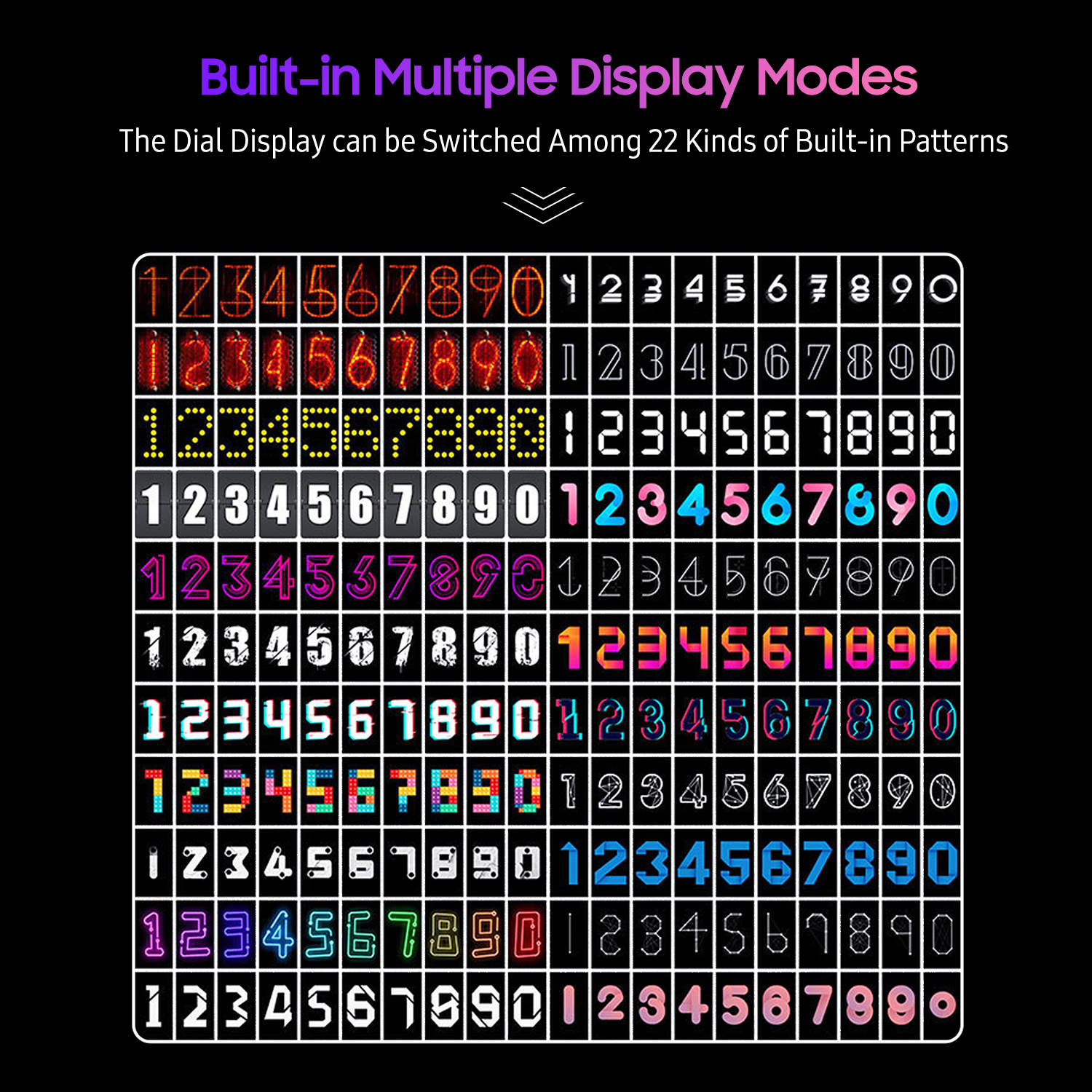 Retro RGB LED Tube Clock