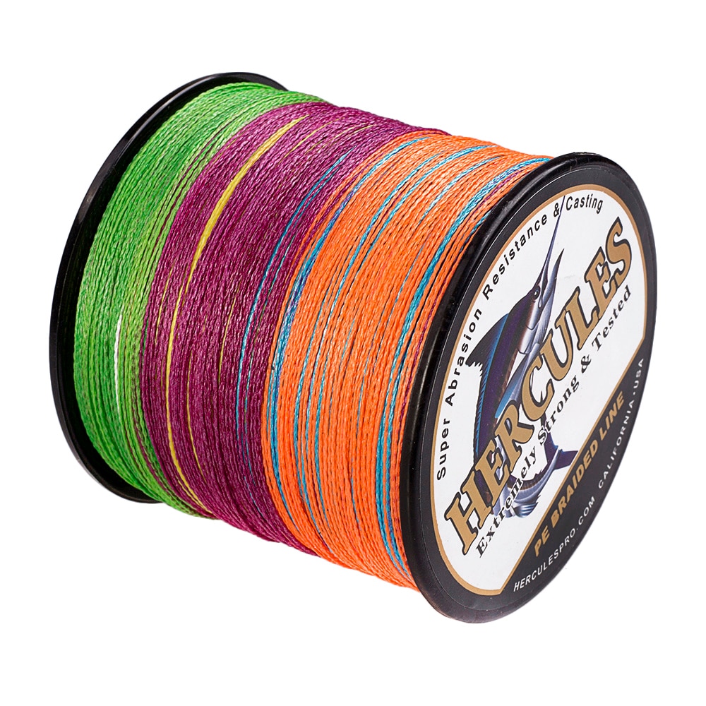 Multicolor PE 4 Strands Braided Fishing Line