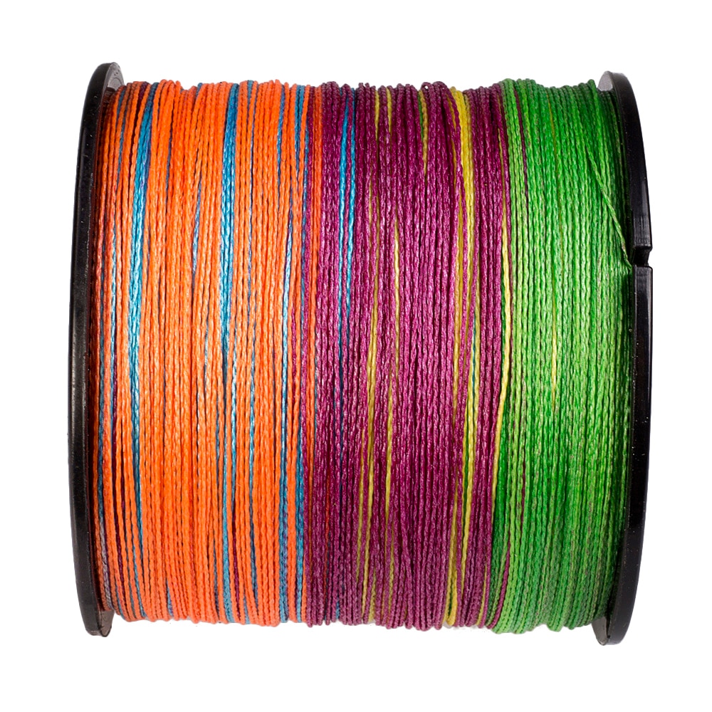 Multicolor PE 4 Strands Braided Fishing Line