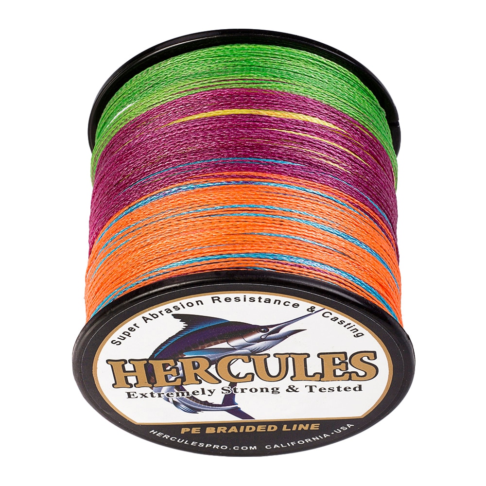 Multicolor PE 4 Strands Braided Fishing Line