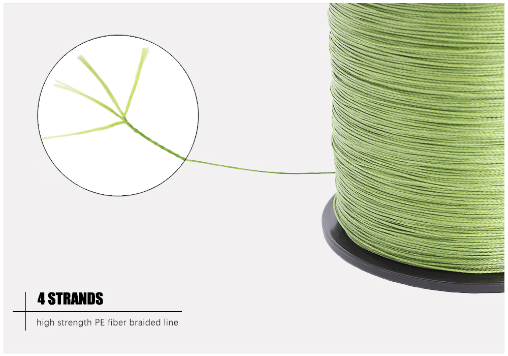 Multicolor PE 4 Strands Braided Fishing Line