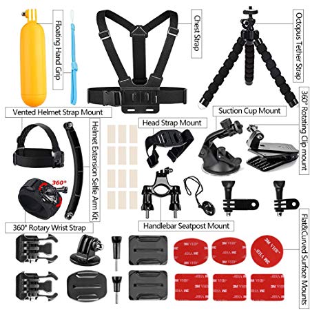 Sports Action Camera Accessories Kit