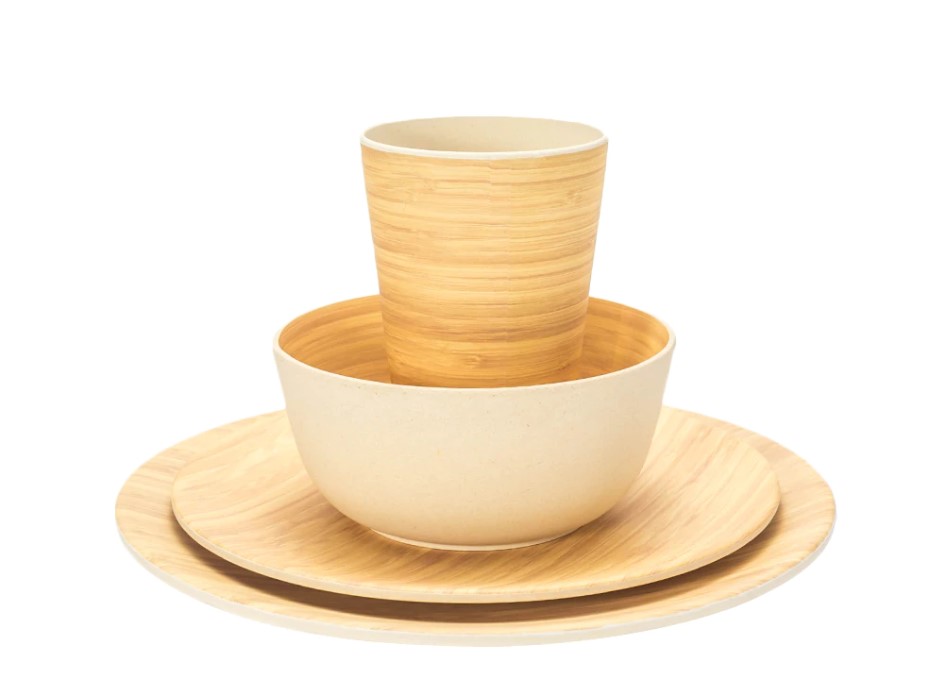 Bamboo Tableware 4/16 Pcs Set