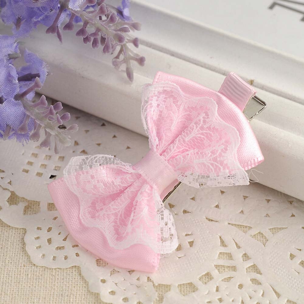 Colorful Lace Baby Girls Bow Hairpin