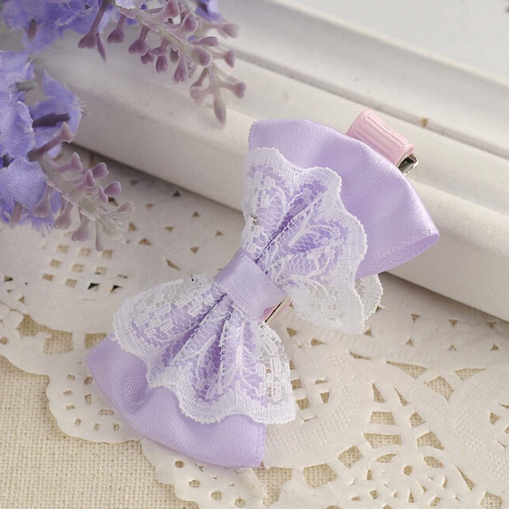 Colorful Lace Baby Girls Bow Hairpin