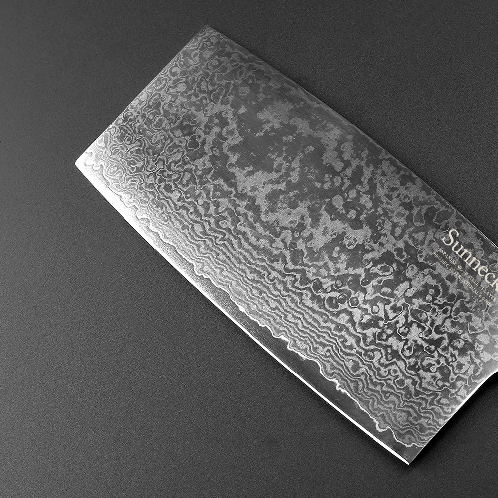 Professional Japanese Damascus Steel Kitchen Cleaver Knife