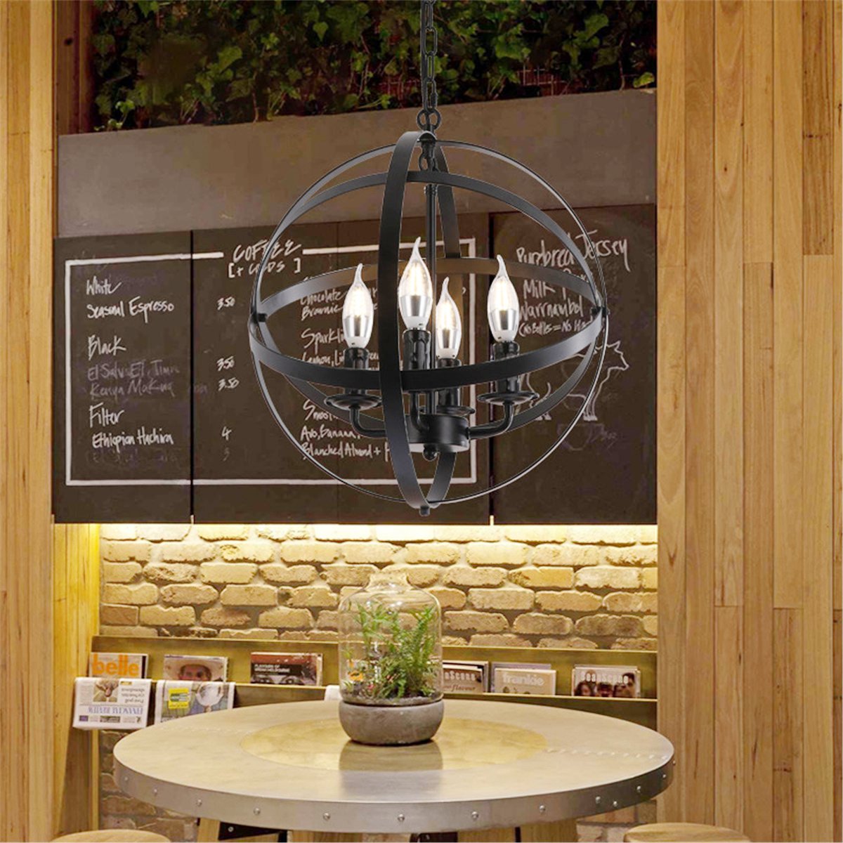 Iron Sphere Pendant Lighting