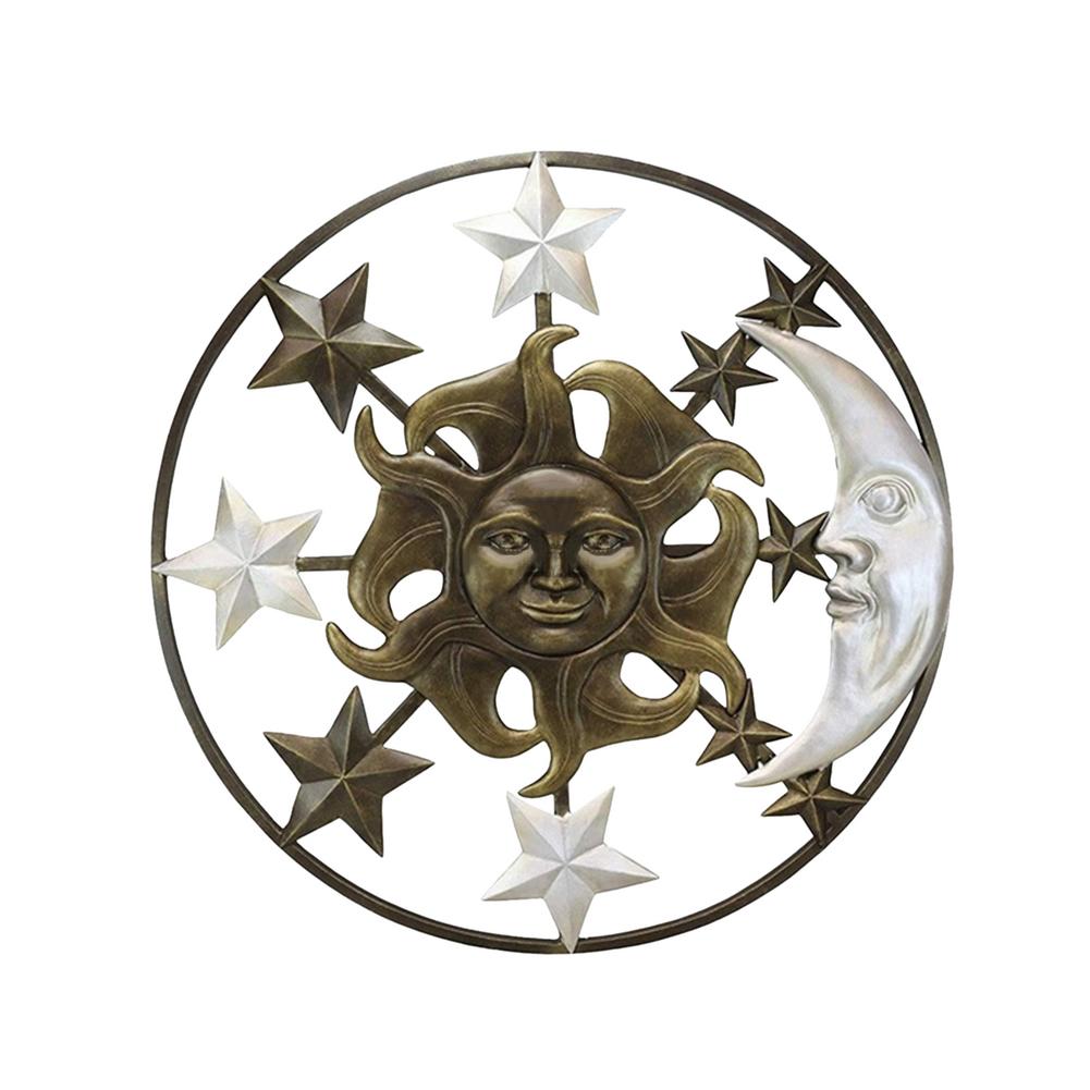 Rustic Sun and Moon Wall Ornament