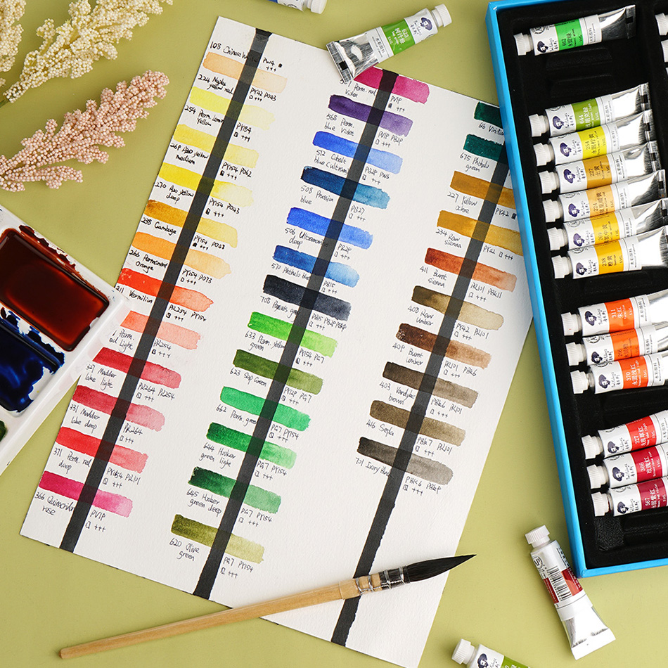 Watercolor Paint Tubes Set