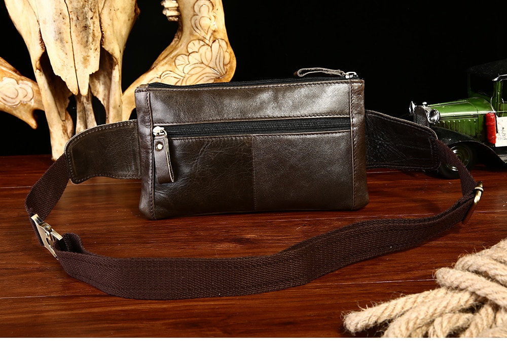 Men's Casual Genuine Leather Waist Bag