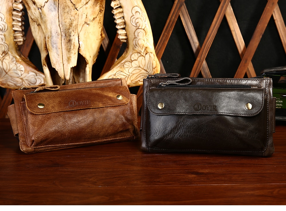 Men's Casual Genuine Leather Waist Bag