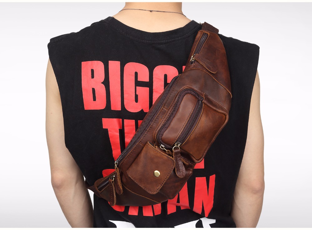 Men's Genuine Leather Waist Bag