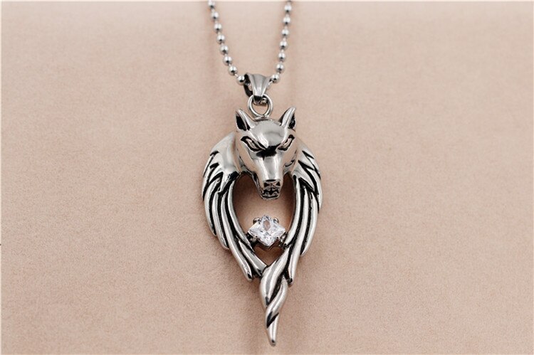 Men's Wolf Pendant Necklace