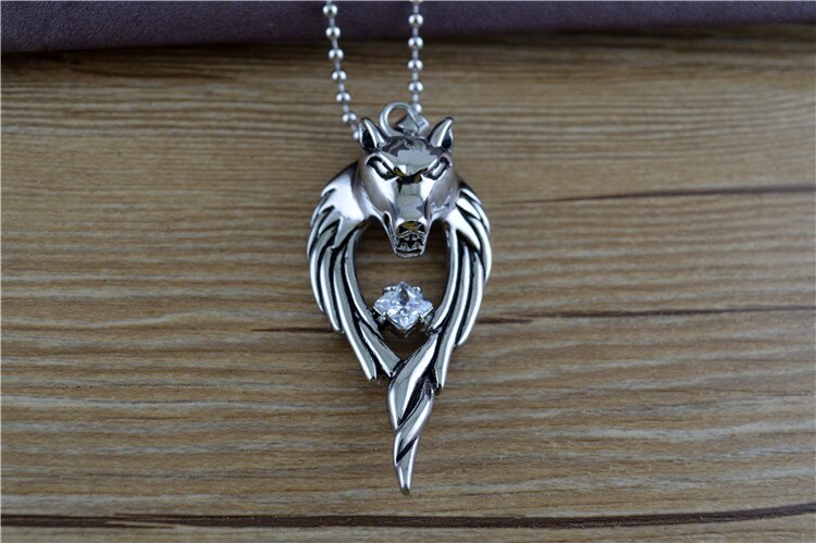 Men's Wolf Pendant Necklace