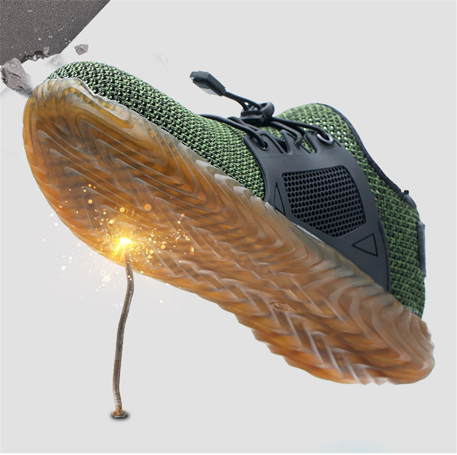 Breathable Mesh Steel Toe Sneakers