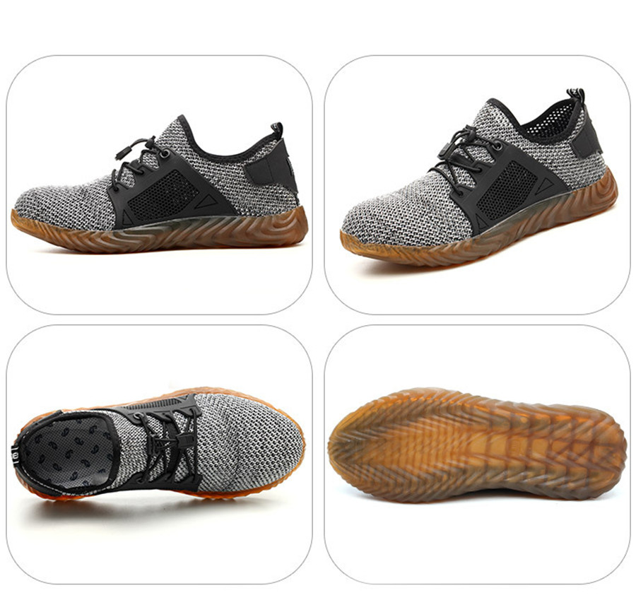 Breathable Mesh Steel Toe Sneakers