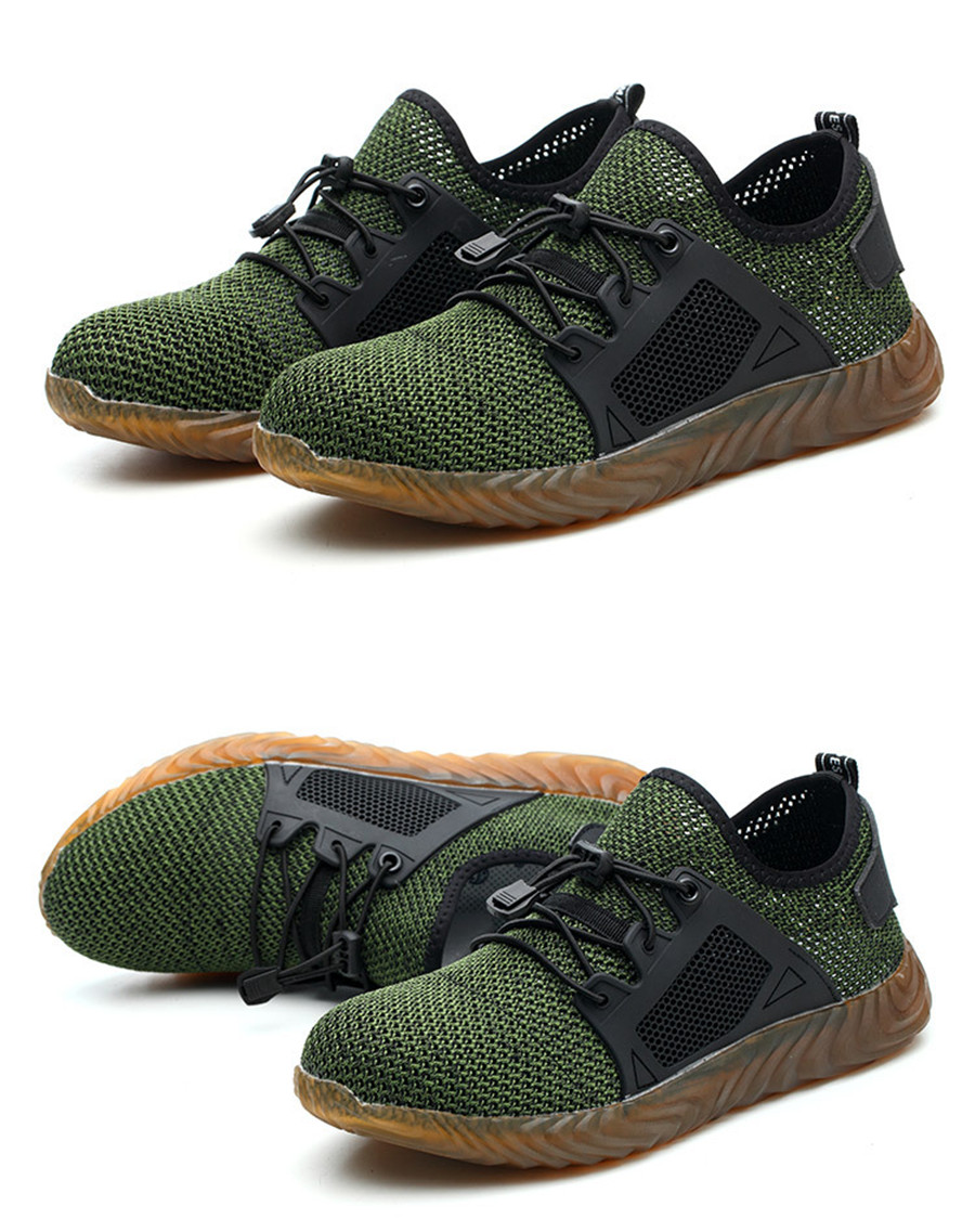 Breathable Mesh Steel Toe Sneakers