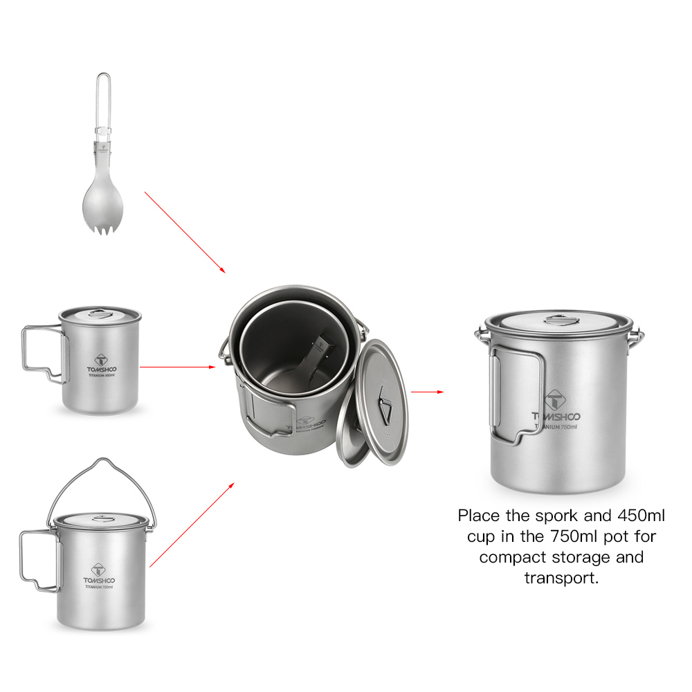 Titanium Camping Cup 3 Pcs Set