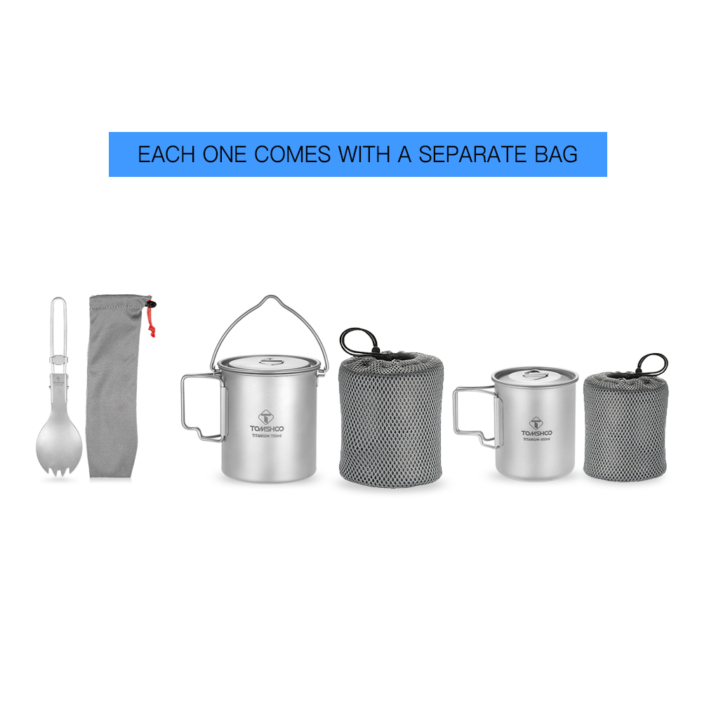 Titanium Camping Cup 3 Pcs Set