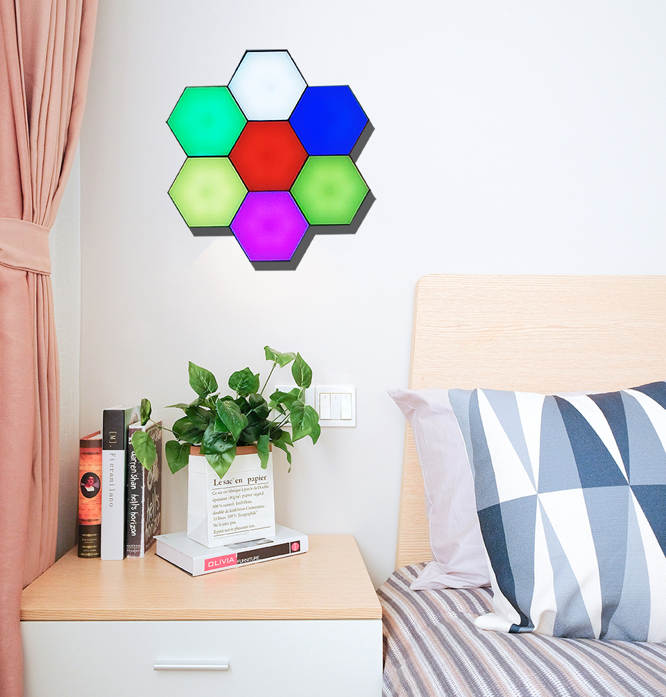 DIY LED Honeycomb Shaped Lights Set